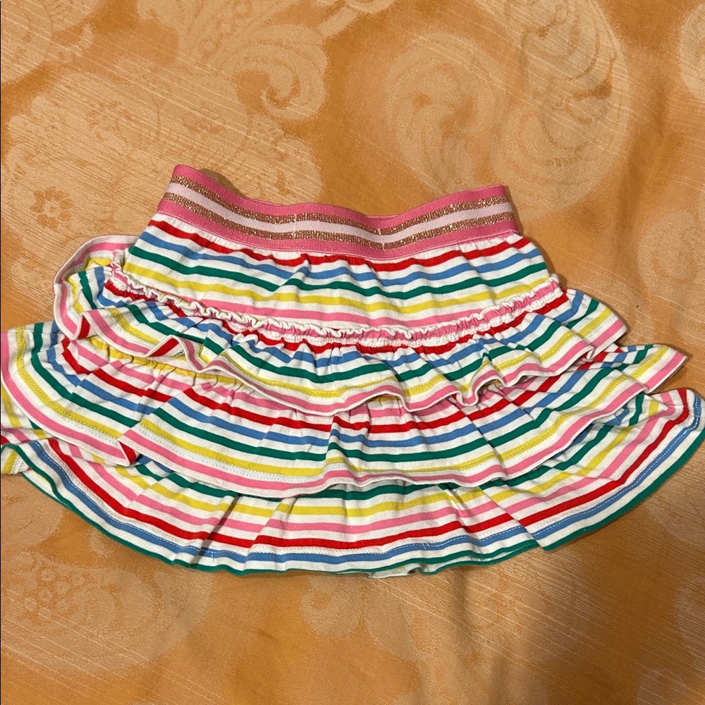 Mini Boden Colorful Striped Ruffle Skirt - Picture 4 of 4